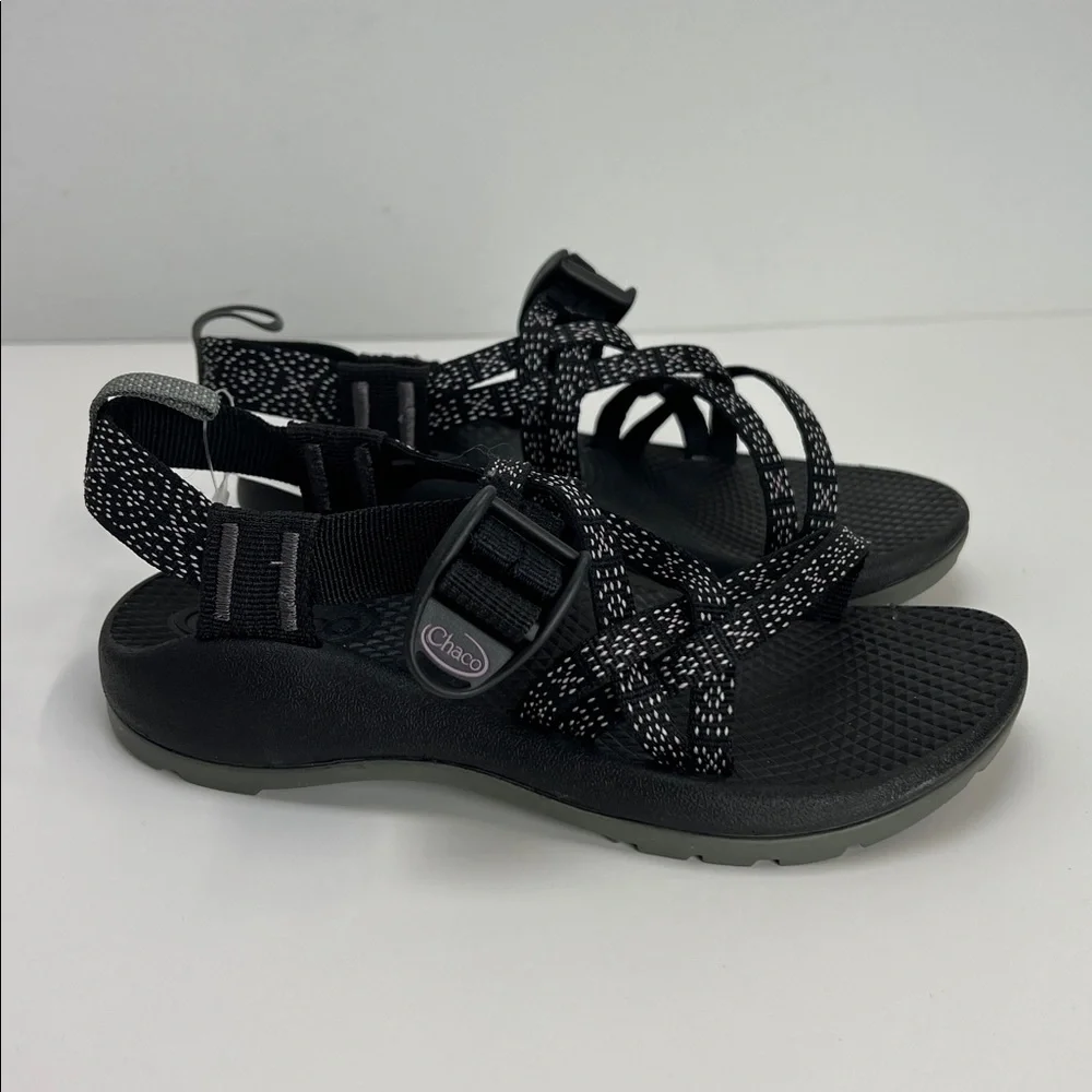 Chaco ZX/1 EcoTread Sandals Kids 1 Unisex Black White Hiking Outdoors Summer New